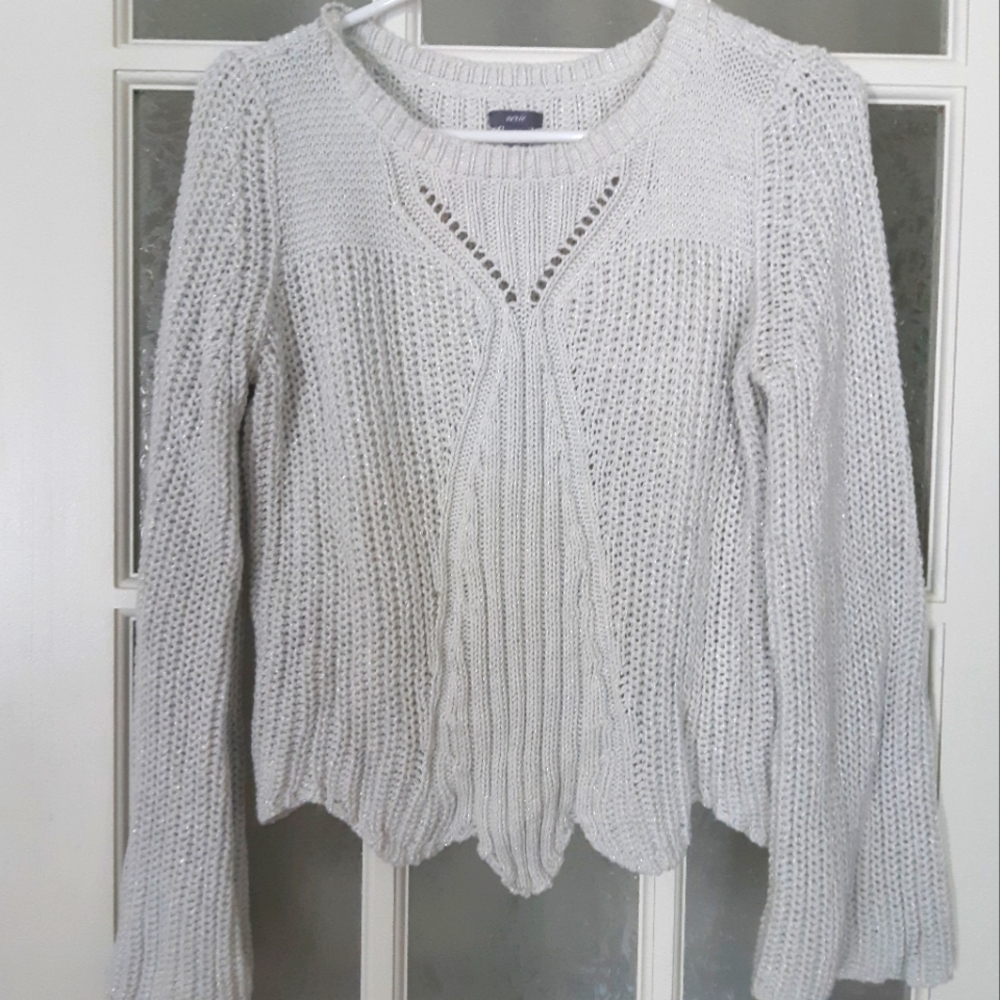 2 for 25$***Aerie white knit sweater